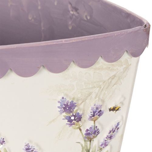 Artikel Trillebør til blomsterpotte med stilfuldt lavendel-look 46 cm