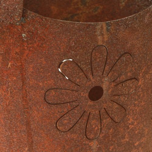 Artikel Plantepose metal dekorativ plantekasse rust med håndtag H37cm