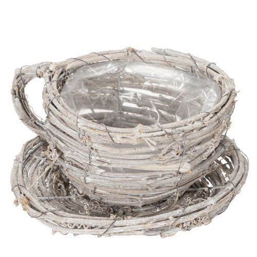 Artikel Tekop lavet af naturmateriale med rustik charme til eksklusiv indendørs dekoration 13 cm