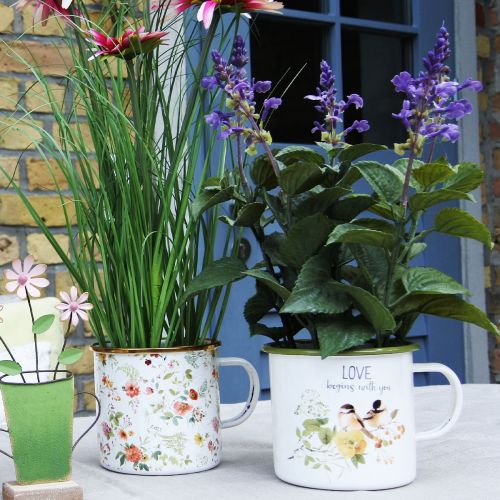 Artikel Plantekop Emaljekop til beplantning siger Ø11cm