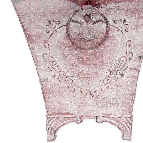 Floristik24 Pladeplantekrukke firkantet lyserød 16,7cm x 16,7cm H16,5cm