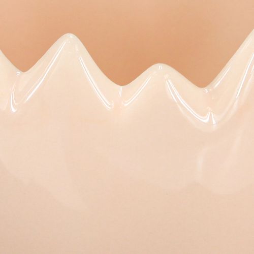 Artikel Æggeformet urtepotte med en brudt kant til kreativ placering på vindueskarme og borde, 9 cm, 3 stk.