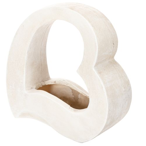 Hjerteformet dekoration til plantning og blomsterarrangementer, åbent design, moderne hjerteform, 19 cm | Floristik24.dk