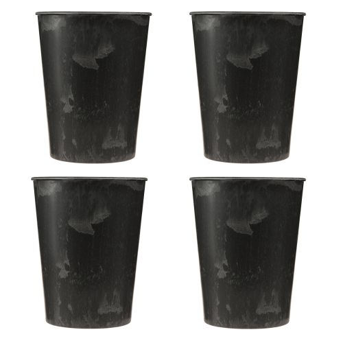 Artikel Plantepotte plast antracit Ø13cm H16,5cm 4stk