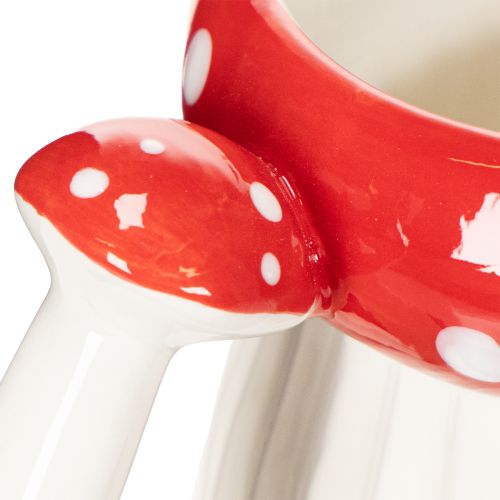 Keramikkrus med fluesvamp-motiv til dekoration, 10 cm | Floristik24.dk