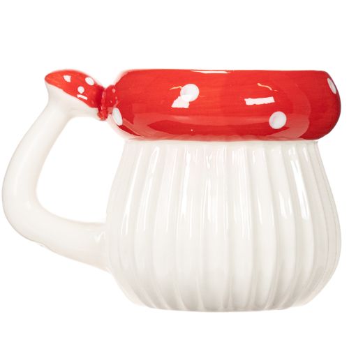 Keramikkrus med fluesvamp-motiv til dekoration, 10 cm | Floristik24.dk