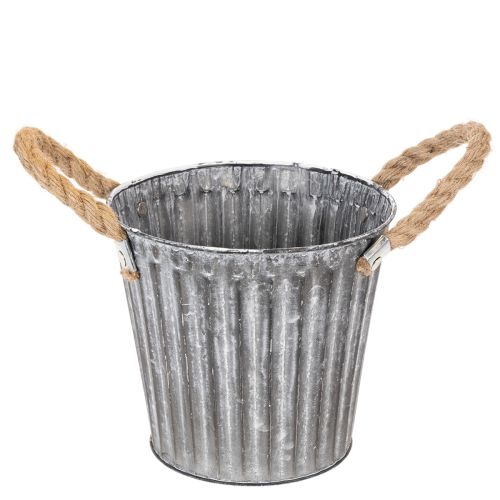Metalplantepotte, dekorativ potte med håndtag, plantekasse, cachepot Ø16,5 cm købe | Floristik24.dk