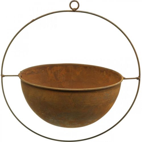 Floristik24 Dekorativ skål metal dekorering patina hængende dekoration Ø27cm
