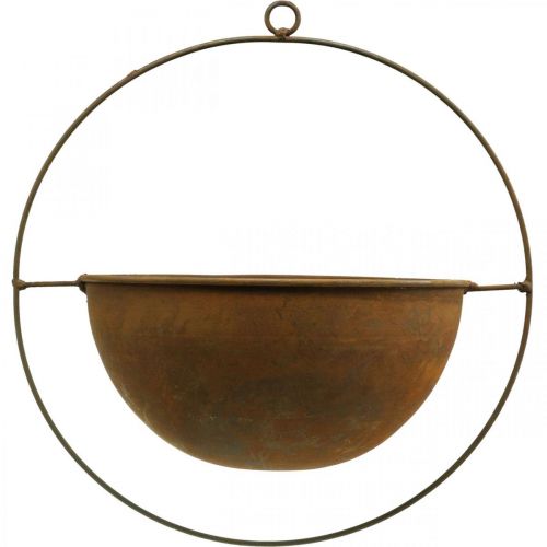 Floristik24 Dekorativ skål metal dekorering patina hængende dekoration Ø27cm
