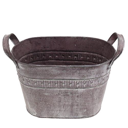 Floristik24 Plantekrukke oval 20cm x 12cm H14cm lilla