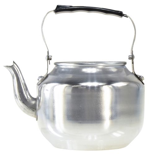 Artikel Plantekrukke dekorativ vandkande i metal sølv vintage Ø15cm