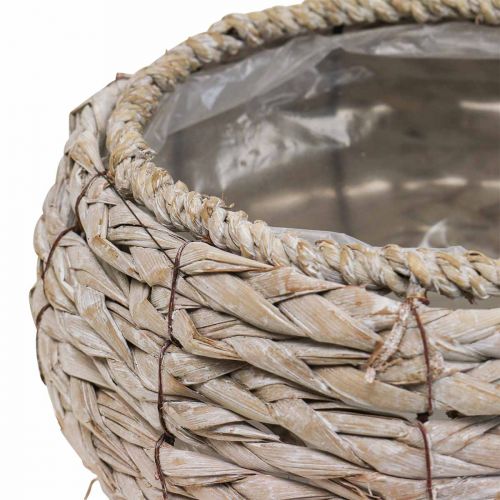 Artikel Plantekurv plantepotte rund hvidvasket Ø22cm H13cm