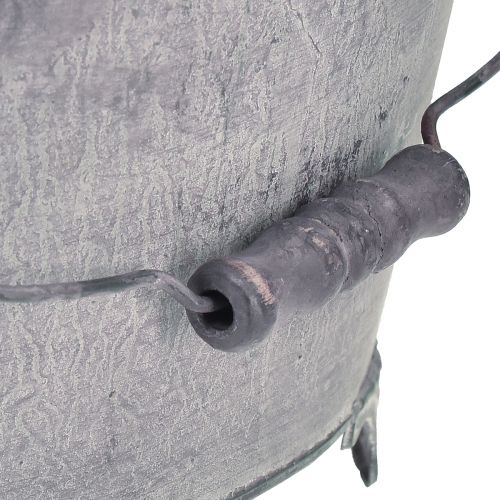 Floristik24 Plantebakke planter metal urtepotte lilla hvid H16,5cm