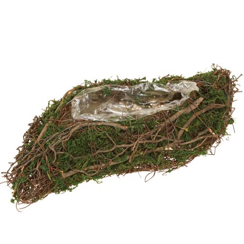 Plant Wave Vines lille planteskål med mos 31×15×7 cm