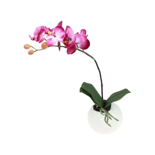 Kunstige orkideer i potte Phalaenopsis kunstige blomster orkideer pink 34cm