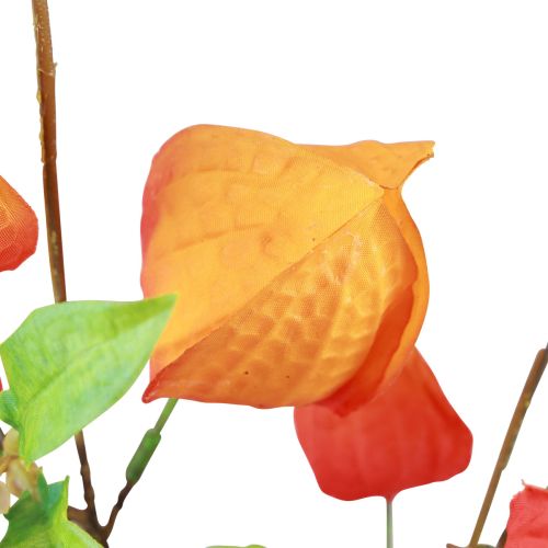 Artikel Kunstig blomst orange lanterneblomst Physalis dekorative silkeblomster 93cm 2stk