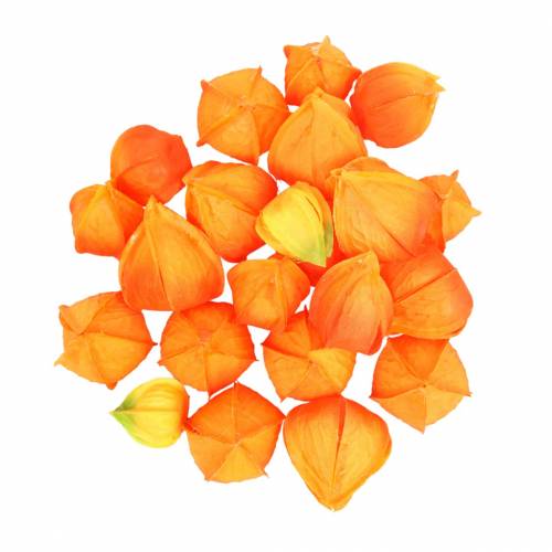 Physalis Orange Assorteret 22 stk. Dekorative kunstige blomsterbæger