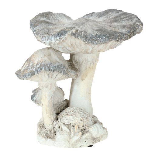Artikel Svampedekoration støbt sten grå hvidvasket 21,5×18×22 cm