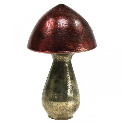 Floristik24 Deco champignon rød stort glas efterårsdekoration Ø14cm H23cm