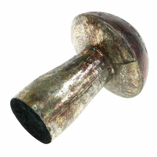 Floristik24 Dekorativ champignonfinish glas hindbærfarvet, sølv H10cm
