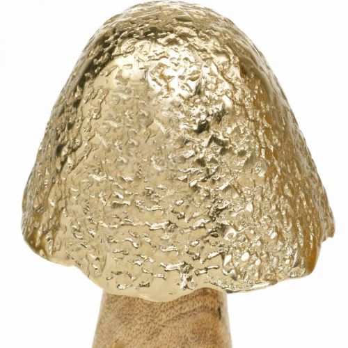 Floristik24 Dekorativ champignon metal træ gylden, naturbord dekoration efterår 18,5 cm