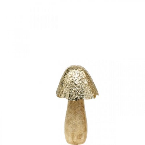 Floristik24 Dekorativ champignon metal træ gylden, naturbord dekoration efterår 18,5 cm