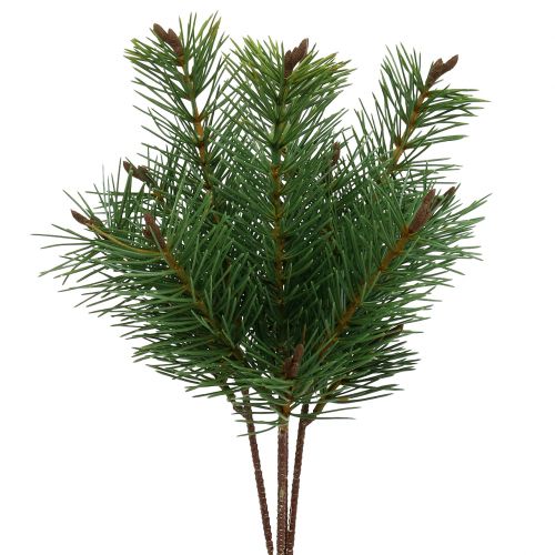 Floristik24 Kunstig fyr gren grøn 33cm 4stk
