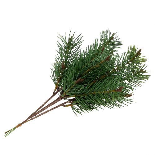 Floristik24 Kunstig fyr gren grøn 33cm 4stk