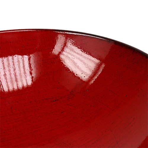 Floristik24 Dekorativ skål rund rød Ø22cm H6,5cm