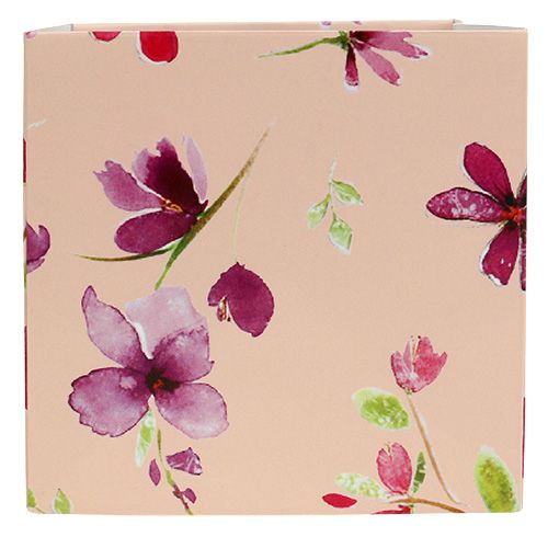 Artikel Papirpose 12 cm x 12 cm lyserød med mønster 8stk