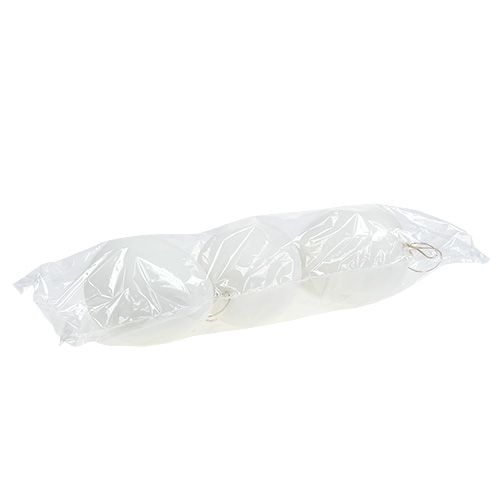 Floristik24 Plastæg til ophæng hvid 15cm 3 stk