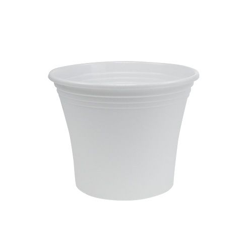 Plastpotte “Irys” hvid Ø15cm H13cm, 1stk