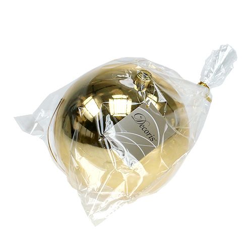 Artikel Plastkugle guld lille Ø14cm 1 stk