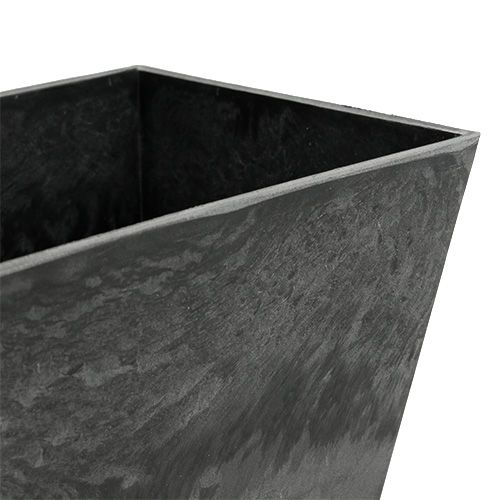Floristik24 Firkantet plastskål antracit 20,5 cm x 13,5 cm H10,5 cm