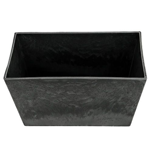 Floristik24 Firkantet plastskål antracit 20,5 cm x 13,5 cm H10,5 cm