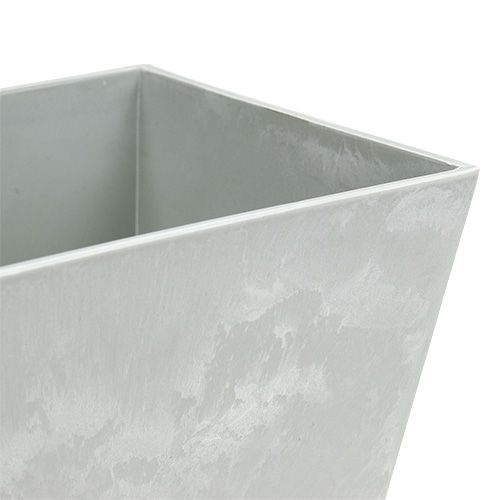 Floristik24 Firkantet plastskål grå 20,5 cm x 13,5 cm H10,5 cm