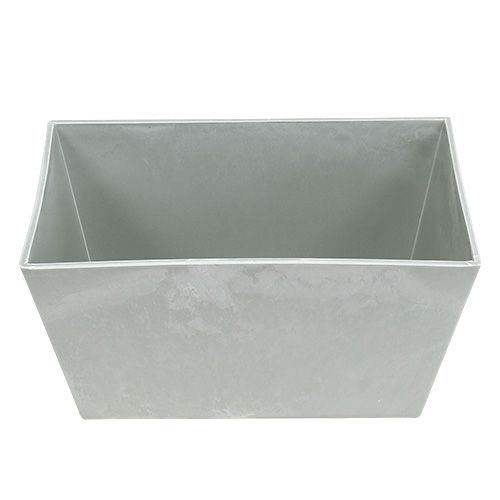 Floristik24 Firkantet plastskål grå 20,5 cm x 13,5 cm H10,5 cm