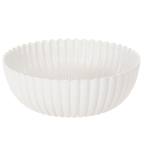 Dekorativ skål, ribbet, stor størrelse 25 cm