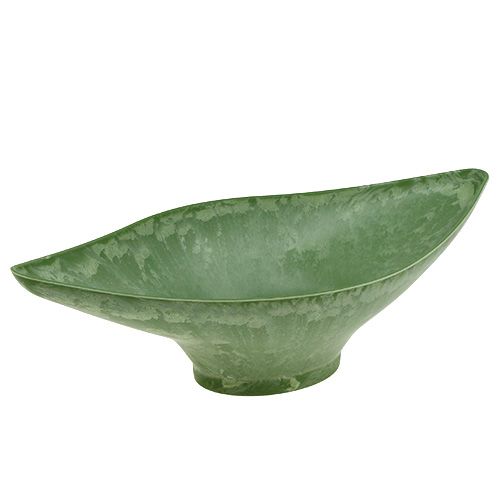 Floristik24 Plastskål oval 34 cm x 17,5 cm H10cm grøn, 1 stk