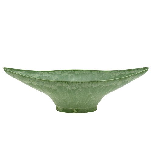 Floristik24 Plastskål oval 34 cm x 17,5 cm H10cm grøn, 1 stk