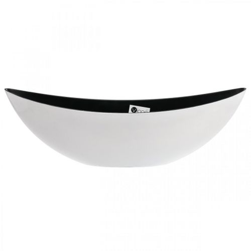 Floristik24 Deco skål oval hvid, sort planteskål planteskib 55cm
