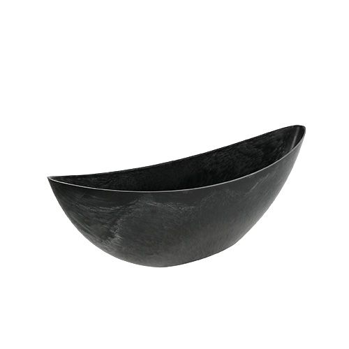 Floristik24 Plastbåd antracit oval 39cm x 12,5cm H13cm, 1 stk.