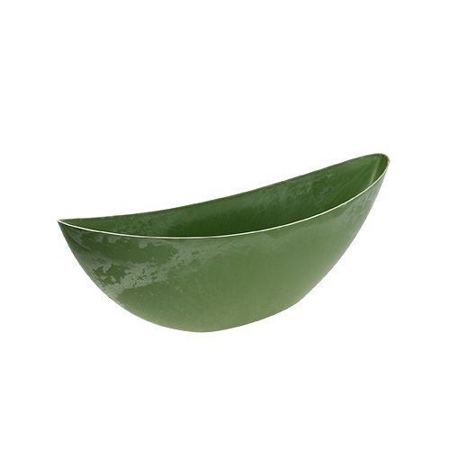 Floristik24 Plastbåd grøn oval 39cm x 12,5cm H13cm, 1stk