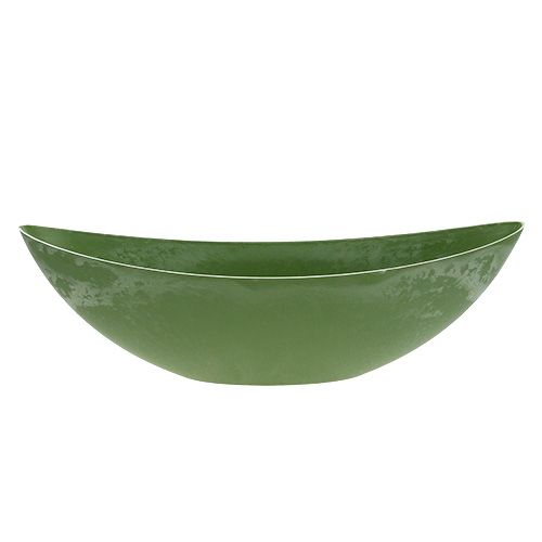 Floristik24 Plastbåd grøn oval 39cm x 12,5cm H13cm, 1stk
