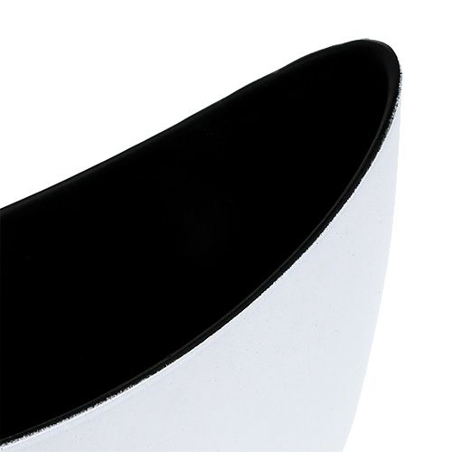 Floristik24 Plastbåd hvid 20cm x 9cm H12cm