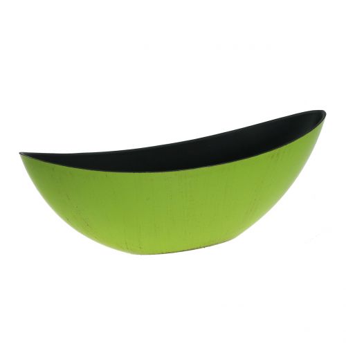 Floristik24 Deco Skål Planteskål Grøn Sort 34cm x 11cm H11cm