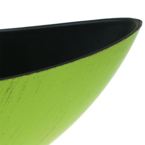 Floristik24 Deco Skål Planteskål Grøn Sort 34cm x 11cm H11cm