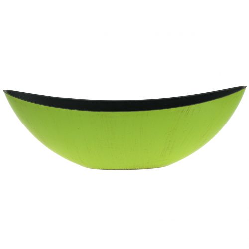 Floristik24 Deco Skål Planteskål Grøn Sort 34cm x 11cm H11cm