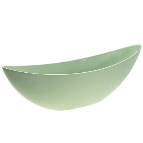 Dekorativ skål, planteskål, pastelgrøn 55cm x 14,5cm H17cm