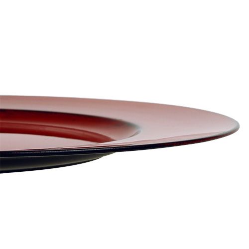 Artikel Plastplade Ø33cm rød-sort